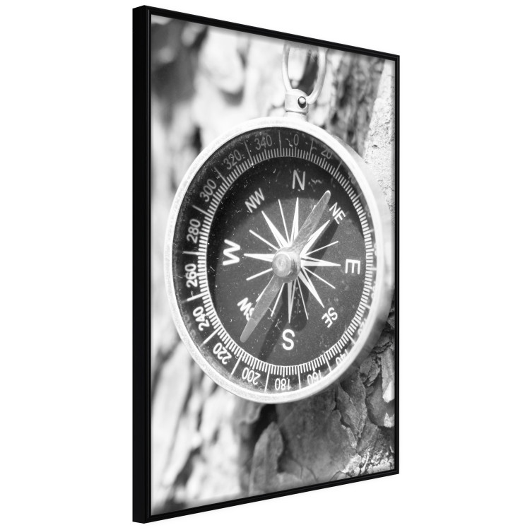 Wall Poster Black and white compass - rocks and a compass pointing the right direction 114878 additionalImage 10