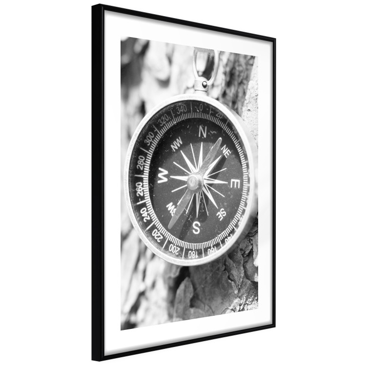 Wall Poster Black and white compass - rocks and a compass pointing the right direction 114878 additionalImage 13