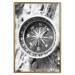 Wall Poster Black and white compass - rocks and a compass pointing the right direction 114878 additionalThumb 20