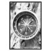 Wall Poster Black and white compass - rocks and a compass pointing the right direction 114878 additionalThumb 24
