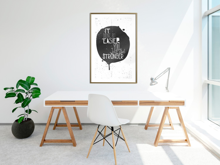 Wall Poster Motivational quote - black and white composition with English texts 115078 additionalImage 13