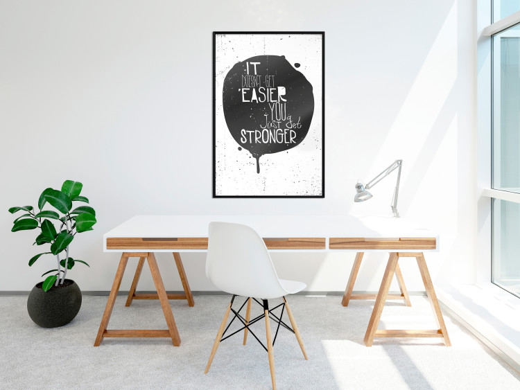 Wall Poster Motivational quote - black and white composition with English texts 115078 additionalImage 5