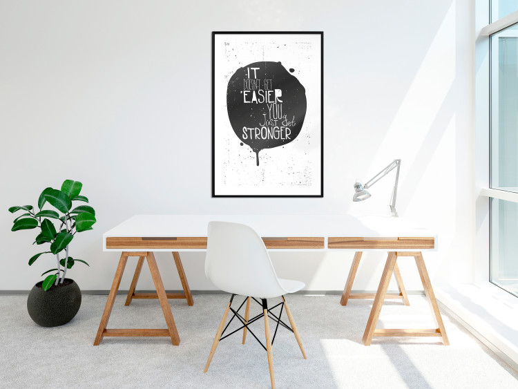 Wall Poster Motivational quote - black and white composition with English texts 115078 additionalImage 4