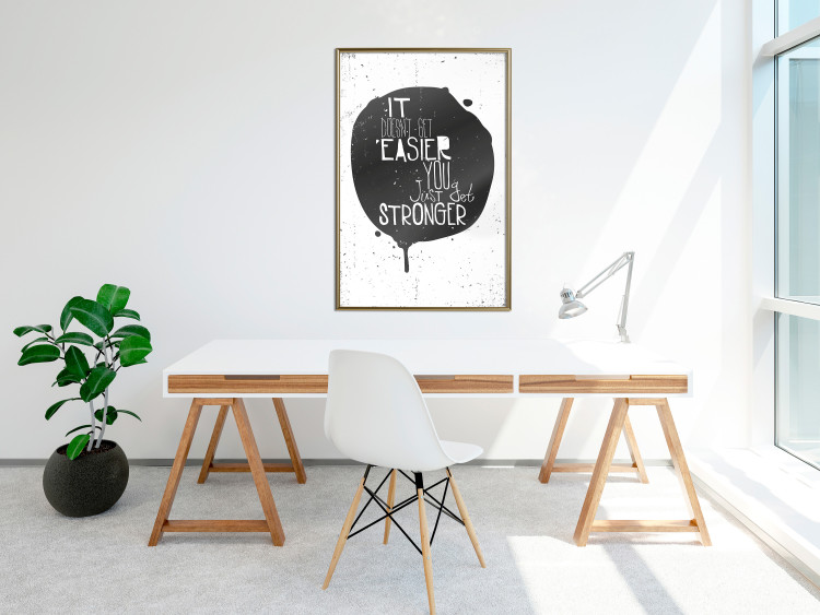 Wall Poster Motivational quote - black and white composition with English texts 115078 additionalImage 7
