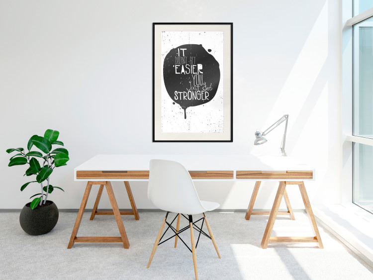 Wall Poster Motivational quote - black and white composition with English texts 115078 additionalImage 16