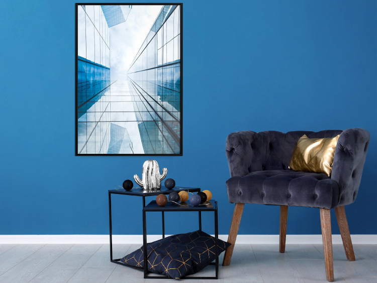 Wall Poster Modern Skyscraper - blue sky amidst glass architecture 116678 additionalImage 5