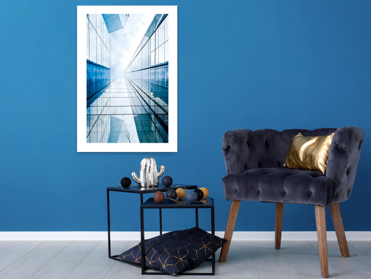 Wall Poster Modern Skyscraper - blue sky amidst glass architecture 116678 additionalImage 4