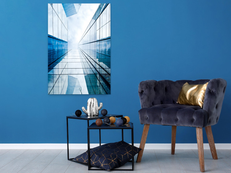 Wall Poster Modern Skyscraper - blue sky amidst glass architecture 116678 additionalImage 14