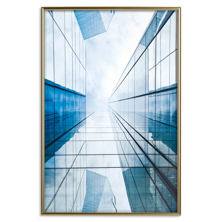 Wall Poster Modern Skyscraper - blue sky amidst glass architecture 116678 additionalImage 25