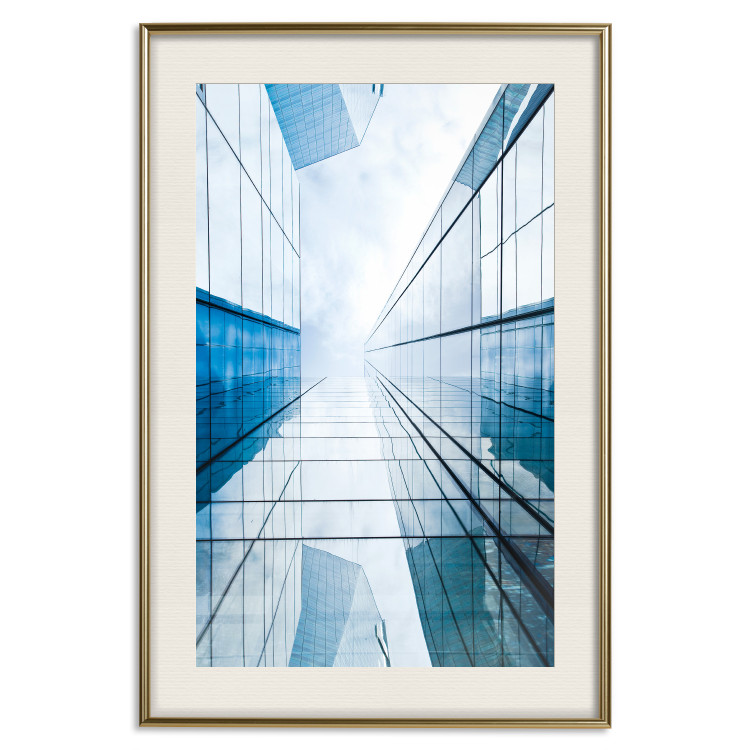 Wall Poster Modern Skyscraper - blue sky amidst glass architecture 116678 additionalImage 24