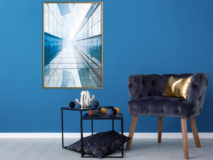 Wall Poster Modern Skyscraper - blue sky amidst glass architecture 116678 additionalImage 7