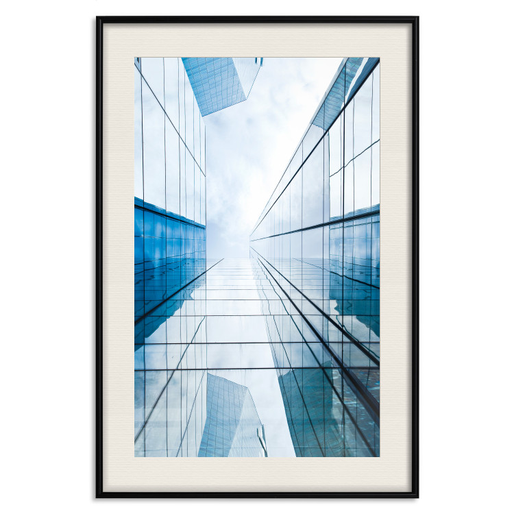 Wall Poster Modern Skyscraper - blue sky amidst glass architecture 116678 additionalImage 23