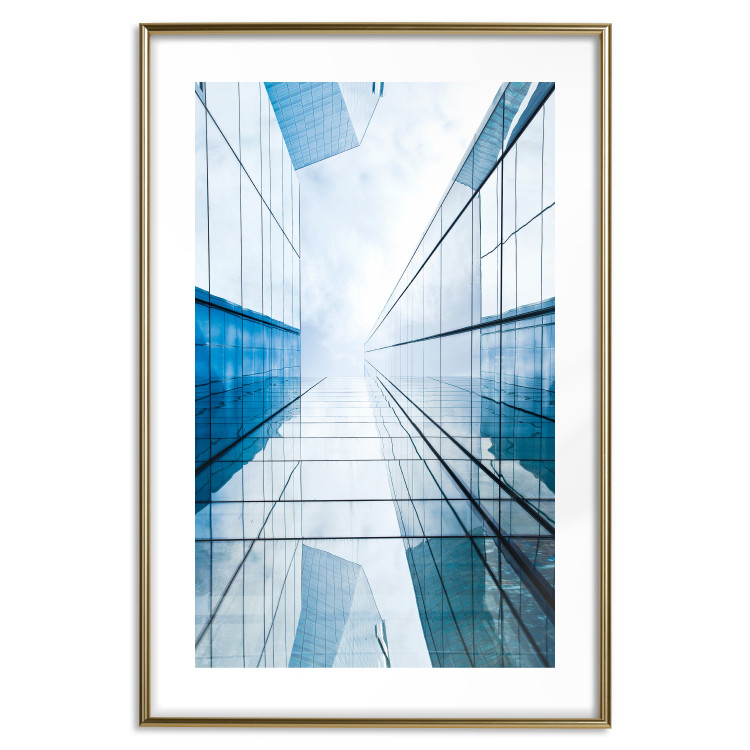 Wall Poster Modern Skyscraper - blue sky amidst glass architecture 116678 additionalImage 20