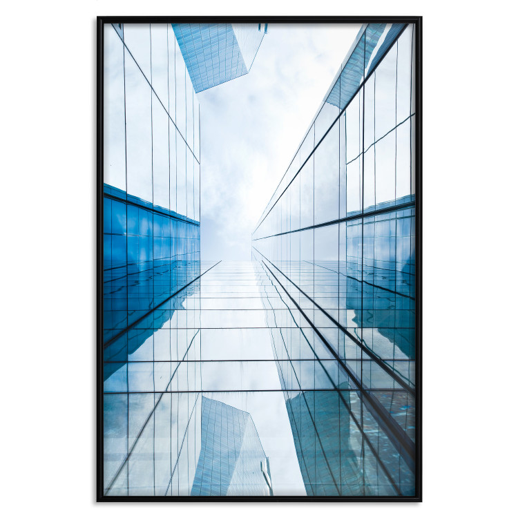 Wall Poster Modern Skyscraper - blue sky amidst glass architecture 116678 additionalImage 17