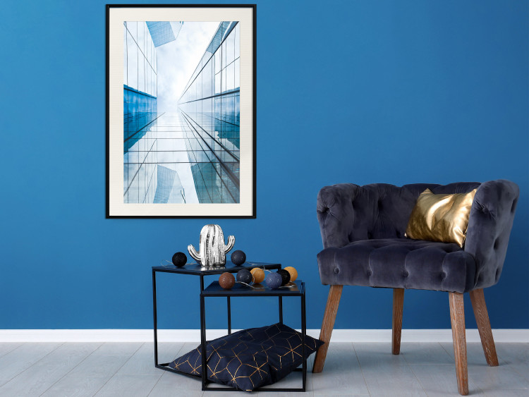 Wall Poster Modern Skyscraper - blue sky amidst glass architecture 116678 additionalImage 22