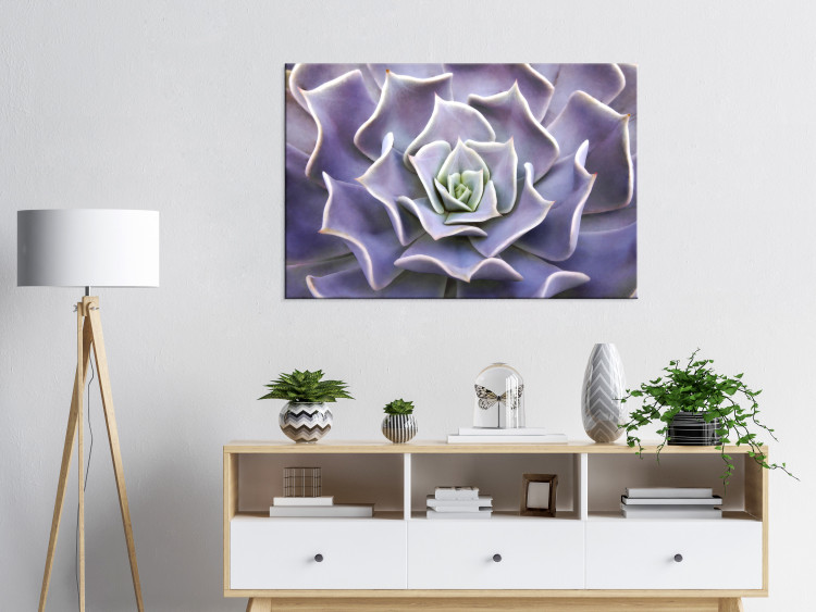 Canvas Purple Bloom (1-part) - Cactus Flower in Subtle Hue 117178 additionalImage 3