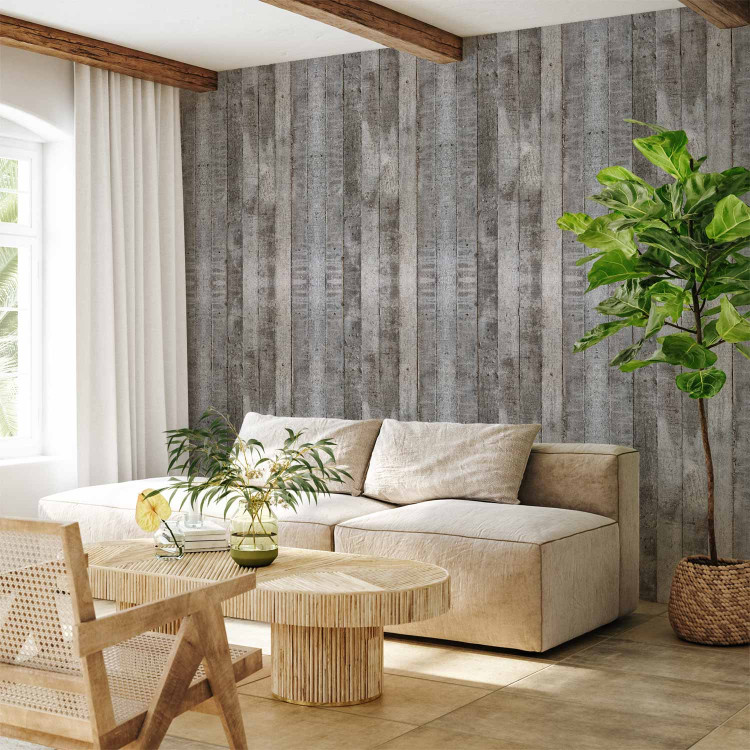 Modern Wallpaper Concrete Timber 117678