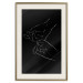 Poster Gesture - black and white composition with delicate line art of clasped hands 117878 additionalThumb 19