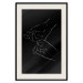 Poster Gesture - black and white composition with delicate line art of clasped hands 117878 additionalThumb 18