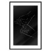 Poster Gesture - black and white composition with delicate line art of clasped hands 117878 additionalThumb 17