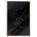 Poster Gesture - black and white composition with delicate line art of clasped hands 117878 additionalThumb 20