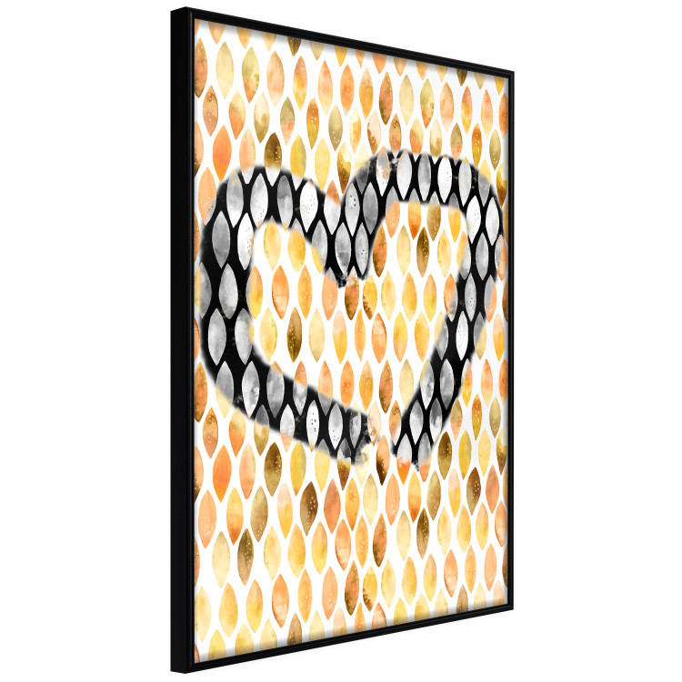 Poster Summer Sign - unique composition with a heart in shades of brown 118278 additionalImage 10