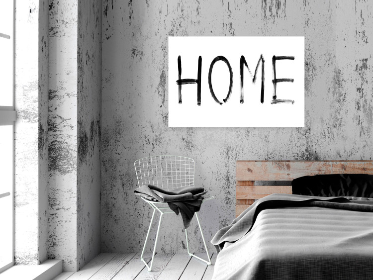 Poster Black Home - black and white simple composition with English text 119278 additionalImage 17