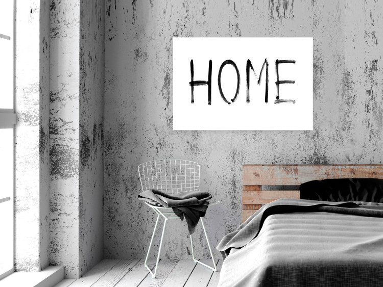 Poster Black Home - black and white simple composition with English text 119278 additionalImage 2
