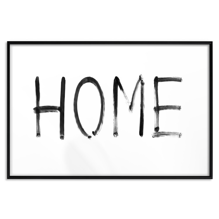 Poster Black Home - black and white simple composition with English text 119278 additionalImage 15