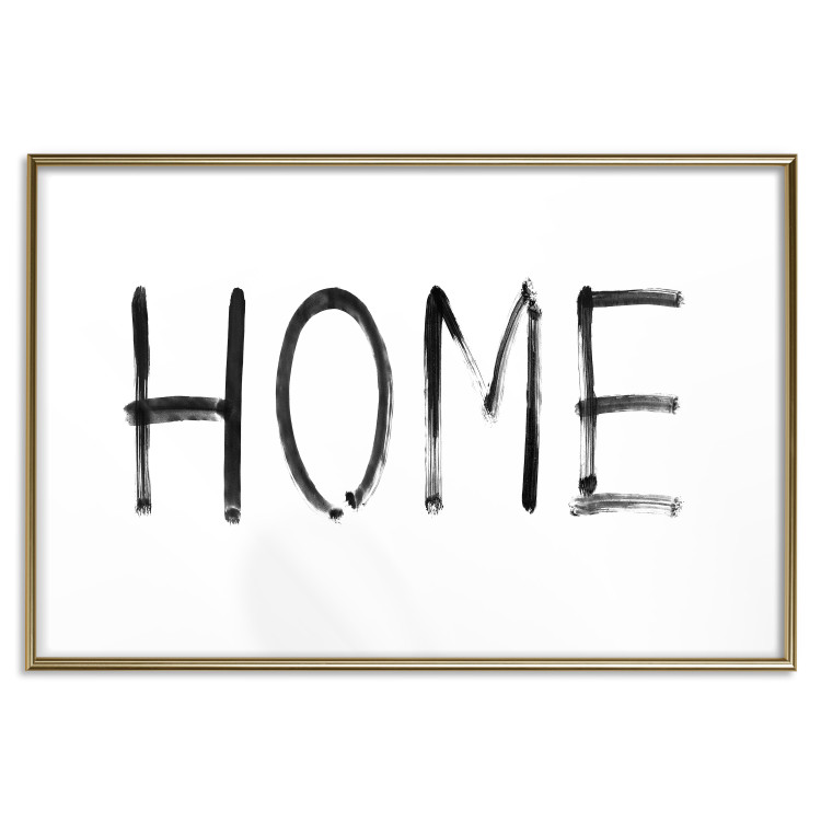 Poster Black Home - black and white simple composition with English text 119278 additionalImage 14