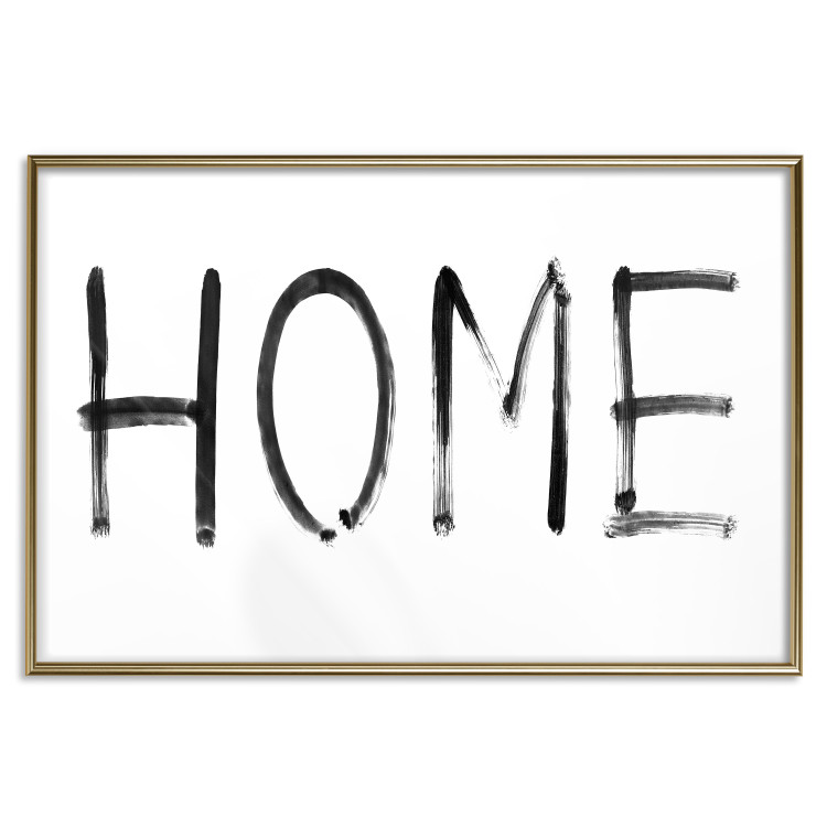 Poster Black Home - black and white simple composition with English text 119278 additionalImage 16