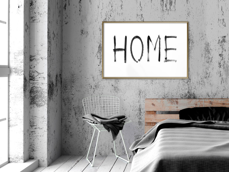Poster Black Home - black and white simple composition with English text 119278 additionalImage 13