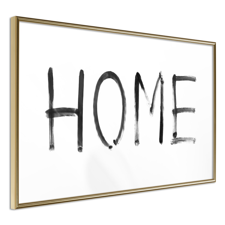 Poster Black Home - black and white simple composition with English text 119278 additionalImage 6