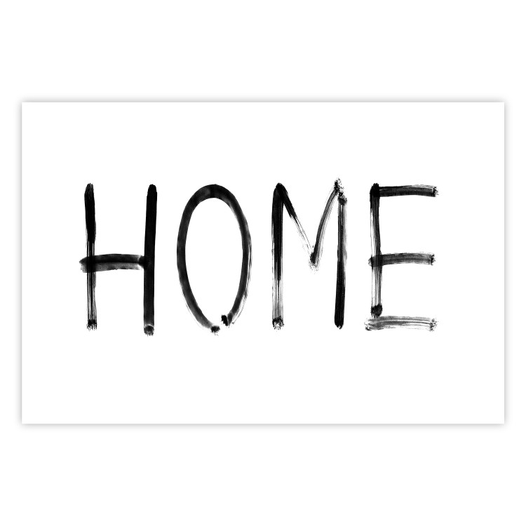 Poster Black Home - black and white simple composition with English text 119278 additionalImage 19
