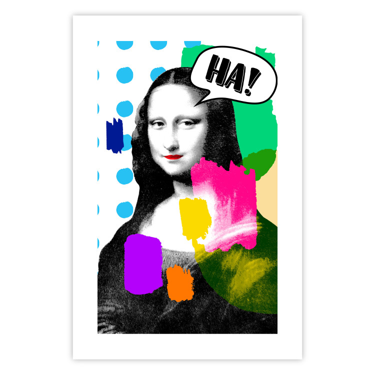 Wall Poster Mona Lisa Pop Art - portrait of a woman in an abstract colorful motif 122378 additionalImage 19
