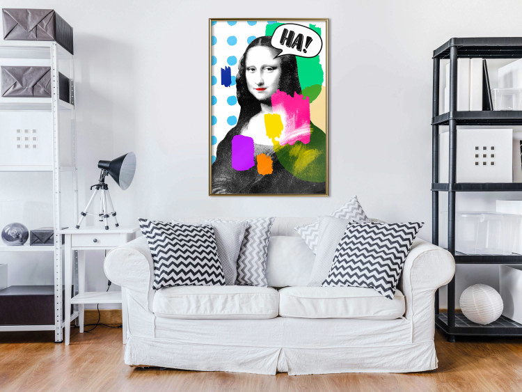 Wall Poster Mona Lisa Pop Art - portrait of a woman in an abstract colorful motif 122378 additionalImage 12