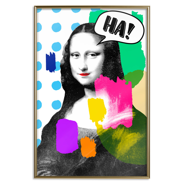 Wall Poster Mona Lisa Pop Art - portrait of a woman in an abstract colorful motif 122378 additionalImage 20