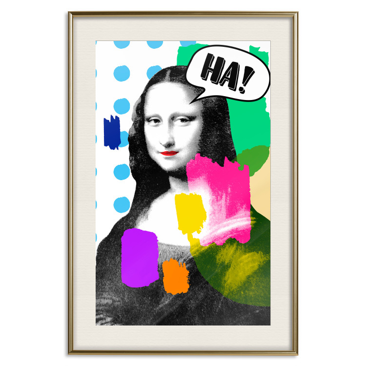 Wall Poster Mona Lisa Pop Art - portrait of a woman in an abstract colorful motif 122378 additionalImage 19