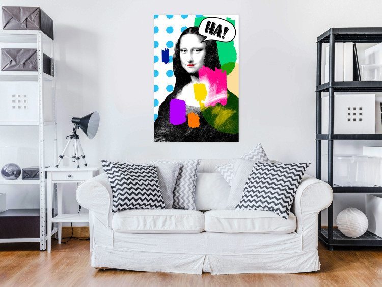 Wall Poster Mona Lisa Pop Art - portrait of a woman in an abstract colorful motif 122378 additionalImage 23