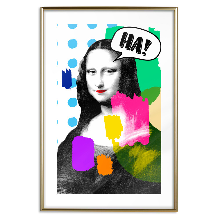 Wall Poster Mona Lisa Pop Art - portrait of a woman in an abstract colorful motif 122378 additionalImage 16