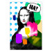 Wall Poster Mona Lisa Pop Art - portrait of a woman in an abstract colorful motif 122378