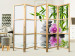 Room Separator Water Garden II - stones and pink flower against a bamboo background in a Zen motif 122678 additionalThumb 8