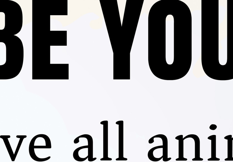Poster Be Yourself - black English texts and small emojis on a white background 122778 additionalImage 9