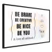 Poster Be Yourself - black English texts and small emojis on a white background 122778 additionalThumb 13