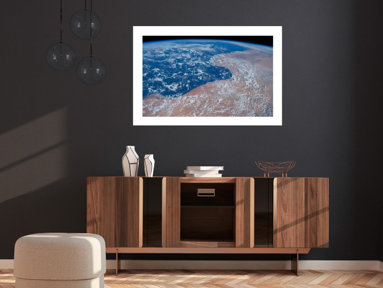 Wall Poster Water and Sand - planet Earth with view of clouds over continents 123178 additionalImage 4