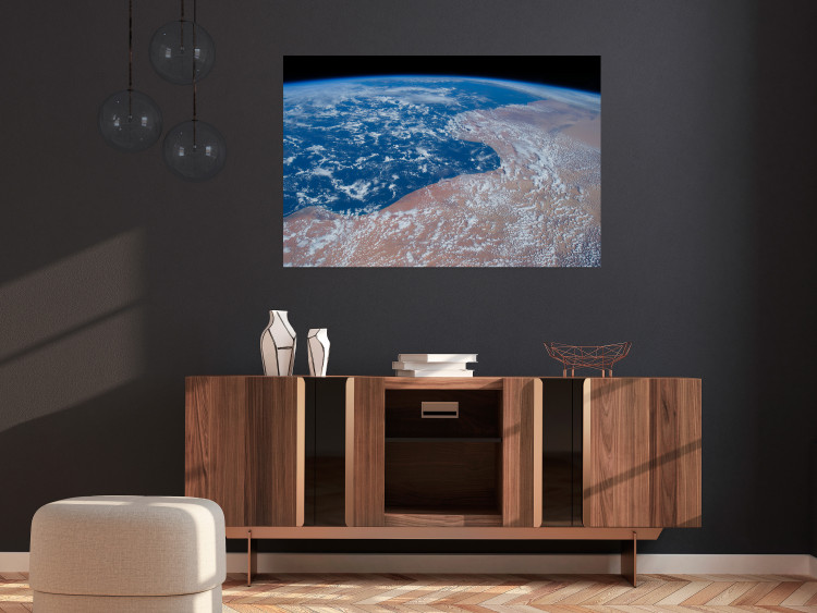 Wall Poster Water and Sand - planet Earth with view of clouds over continents 123178 additionalImage 23