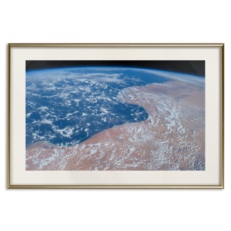 Wall Poster Water and Sand - planet Earth with view of clouds over continents 123178 additionalImage 19