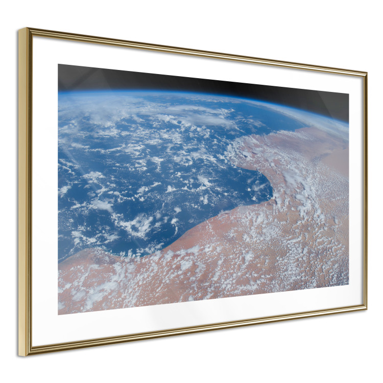 Wall Poster Water and Sand - planet Earth with view of clouds over continents 123178 additionalImage 6