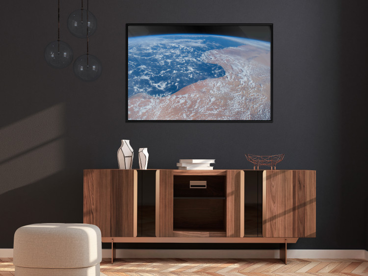 Wall Poster Water and Sand - planet Earth with view of clouds over continents 123178 additionalImage 3