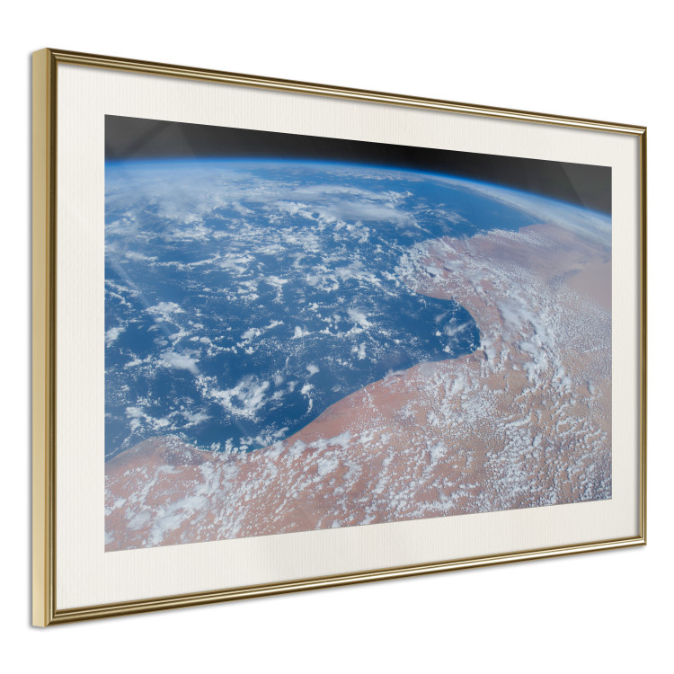 Wall Poster Water and Sand - planet Earth with view of clouds over continents 123178 additionalImage 2